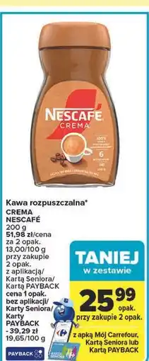 Carrefour Kawa Nescafe Crema oferta