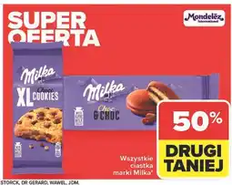 Carrefour Ciastka biszkoptowe przekładane nadzieniem kakaowym i kawałkami czekolady Milka Choc oferta