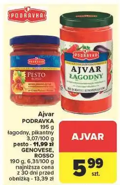 Carrefour Pesto rosso Podravka oferta