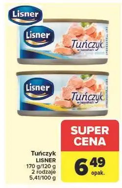 Carrefour Tuńczyk w kawałkach sosie własnym Lisner oferta