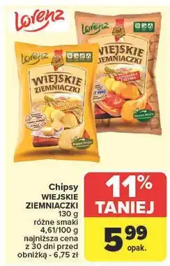 Carrefour Chipsy zapiekanka z szynką Lorenz Wiejskie Ziemniaczki oferta