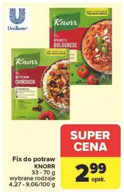 Carrefour Spaghetti bolognese Knorr Fix oferta