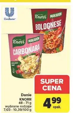 Carrefour Makaron bolognese Knorr oferta