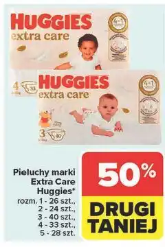 Carrefour Pieluchy 5 Huggies Extra Care oferta