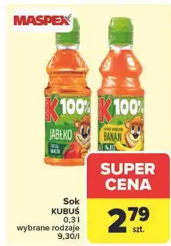 Carrefour Sok banan-marchew-jabłko Kubuś 100% oferta