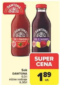 Carrefour Sok z buraka słodkiego cytryną Dawtona oferta