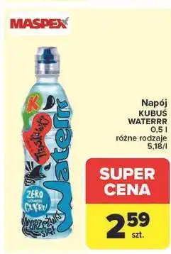 Carrefour Woda truskawkowa Kubuś Waterrr oferta