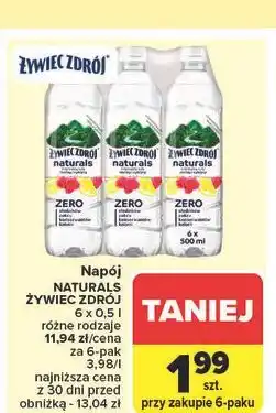 Carrefour Woda z nutą maliny i cytryny Żywiec Zdrój Naturals oferta