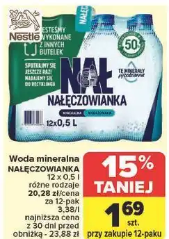 Carrefour Woda niegazowana Nałęczowianka oferta