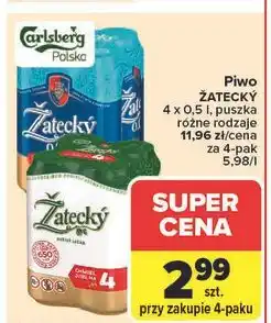 Carrefour Piwo Zatecky 0% oferta