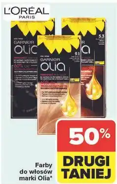 Carrefour Farba do włosów głęboka czerń 1.0 Garnier Olia oferta