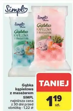 Carrefour Gąbka kąpielowa z masażem Simply Choice oferta