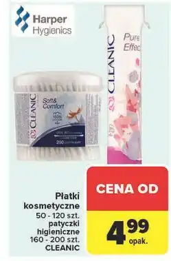 Carrefour Płatki kosmetyczne pure effect okrągłe Cleanic oferta