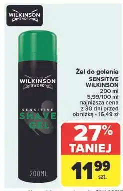 Carrefour Żel do golenia sensitive Wilkinson Sword oferta