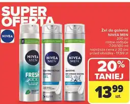 Carrefour Żel do golenia natychmiastowa ochrona Nivea Men Sensitive oferta