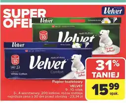 Carrefour Papier toaletowy rumianek i aloes Velvet oferta