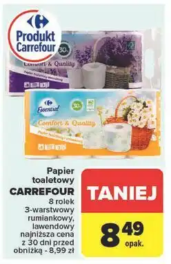 Carrefour Papier toaletowy lawendowy Carrefour Essential oferta