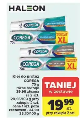 Carrefour Krem mocujący do protez neutralny smak Corega Super Mocny oferta