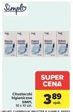 Carrefour Chusteczki higieniczne Simpl oferta