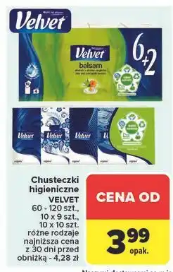Carrefour Chusteczki higieniczne paradise Velvet oferta