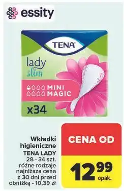 Carrefour Wkładki mini magic Tena Lady Slim oferta