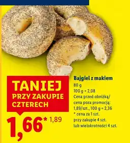 Lidl Bajgiel z makiem Piekarnia Lidla oferta