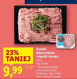Lidl Mięso mielone z łopatki i boczku Rzeźnik oferta