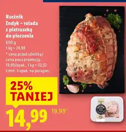 Lidl Rolada z indyka z pietruszką do pieczenia Rzeźnik oferta