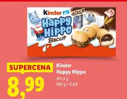 Lidl Biszkopty Kinder Happy Hippo oferta