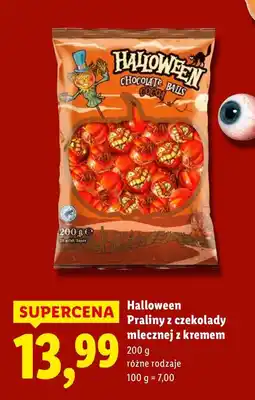 Lidl Praliny z czekolady mlecznej z kremem Halloween oferta
