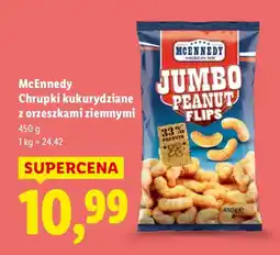 Lidl Chrupki kukurydziane z orzeszkami ziemnymi Jumbo Peanut Flips McEnnedy oferta