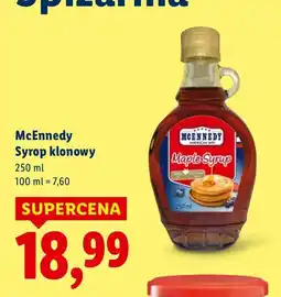 Lidl Syrop klonowy McEnnedy oferta