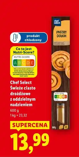 Lidl Ciasto drożdżowe Chef Select świeże z oddzielnym nadzieniem oferta