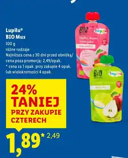 Lidl Mus owocowy Lupilu Bio Mus oferta