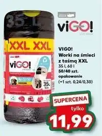 Kaufland Worki na śmieci 60 l Vigo! oferta