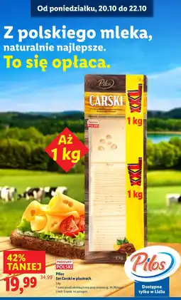 Lidl Ser Carski w plastrach Pilos oferta