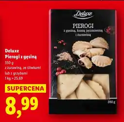 Lidl Pierogi Deluxe z gęsiną, kaszą jęczmienną i żurawiną oferta