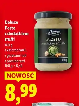 Lidl Pesto Deluxe z dodatkiem trufli z karczochami, z grzybami lub z pomidorami oferta