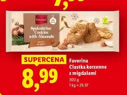 Lidl Ciastka korzenne Favorina z migdałami oferta