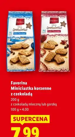 Lidl Miniciastka korzenne Favorina z czekoladą oferta
