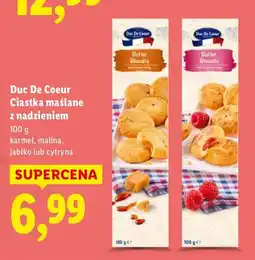 Lidl Ciastka Duc De Coeur maślane z nadzieniem karmel, malina, jabłko lub cytryna oferta