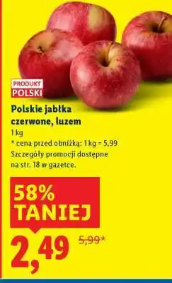 Lidl Polskie jabłka czerwone, luzem oferta