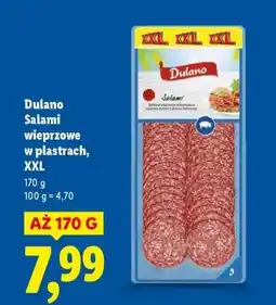 Lidl Dulano Salami wieprzowe w plastrach, XXL oferta