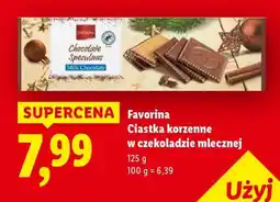 Lidl Favorina Ciastka korzenne w czekoladzie mlecznej oferta
