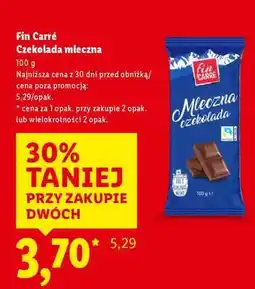 Lidl FIN CARRÉ Czekolada mleczna oferta