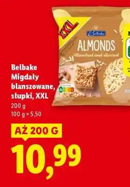 Lidl BELBAKE Migdały blanszowane, słupki, XXL oferta