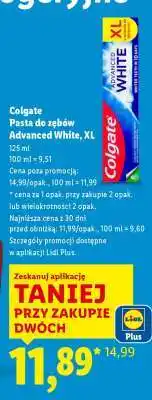 Lidl Colgate Pasta do zębów Advanced White, XL oferta