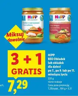 Lidl HIPP BIO Obiadek lub obiadek dla dzieci oferta