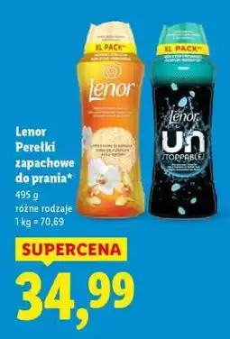 Lidl Lenor Peretki zapachowe do prania oferta