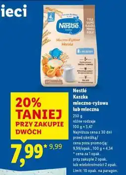 Lidl NESTLÉ Kaszka mleczno-ryzowa lub mleczna oferta